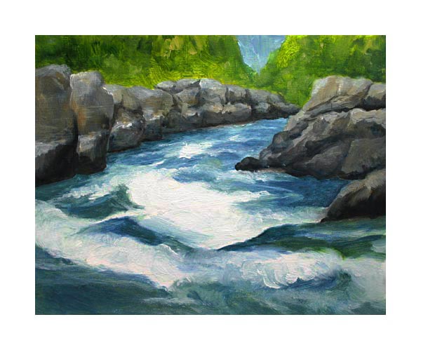 Rogue Rapids, acrylic painting